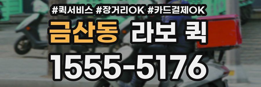 금산동 라보 퀵