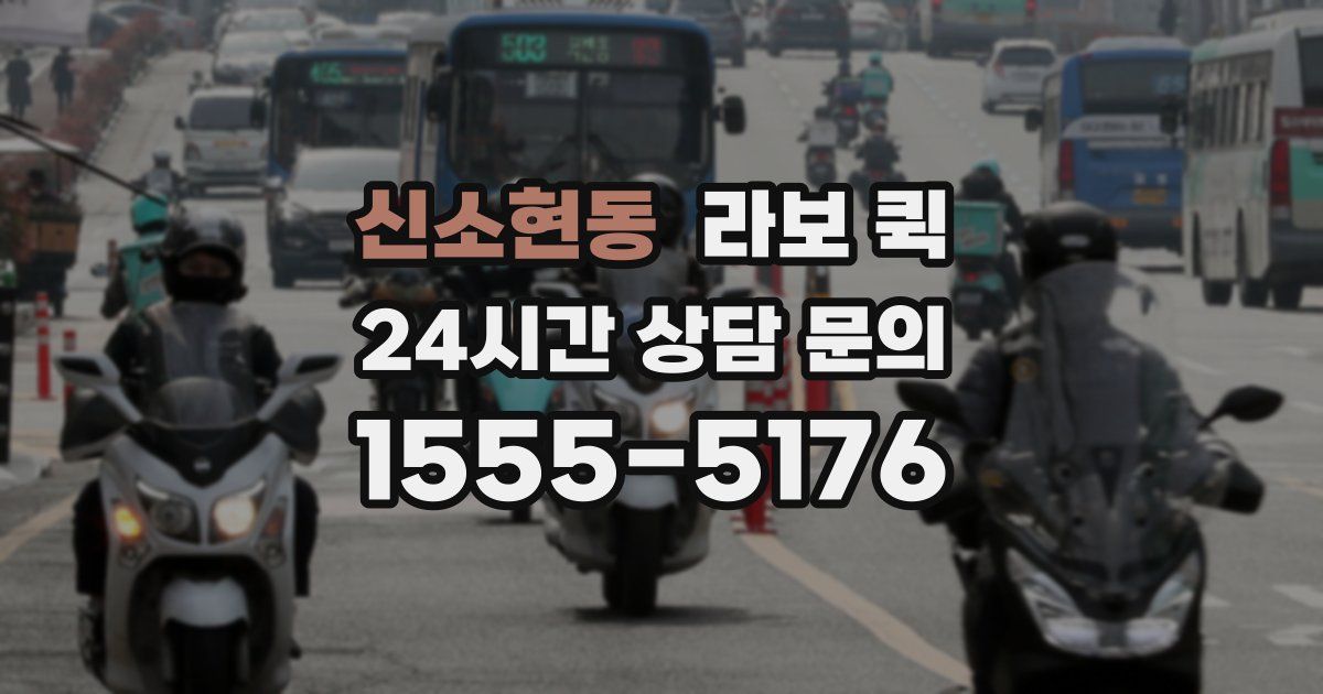 신소현동 라보 퀵