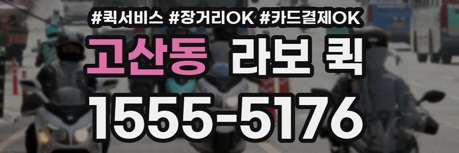 고산동 라보 퀵