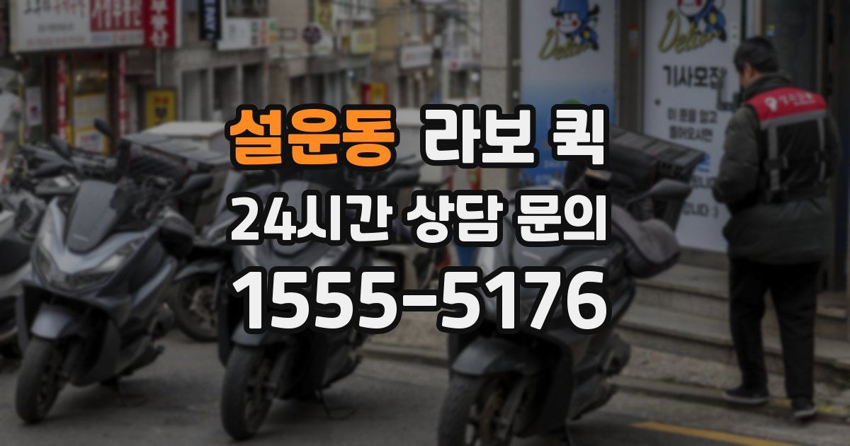 설운동 라보 퀵