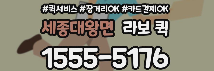 세종대왕면 라보 퀵