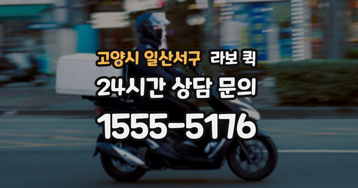 고양시 일산서구 라보 퀵