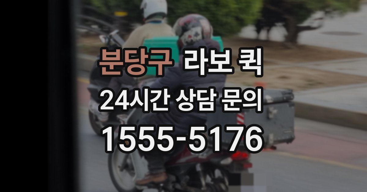 분당구 라보 퀵
