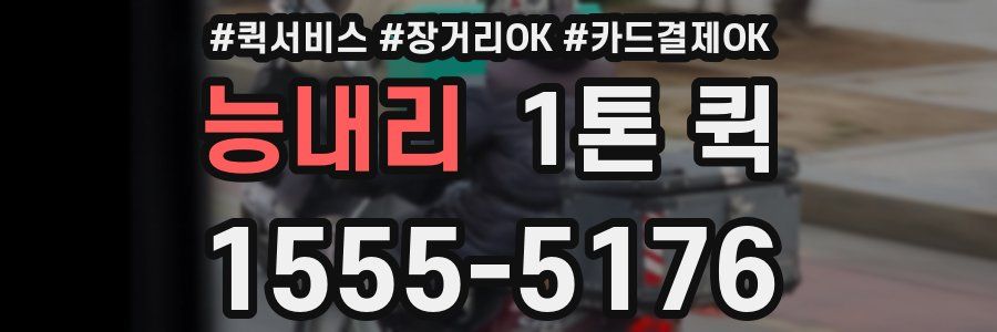 능내리 1톤 퀵