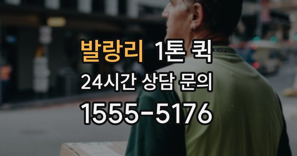 발랑리 1톤 퀵