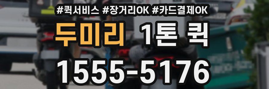 두미리 1톤 퀵