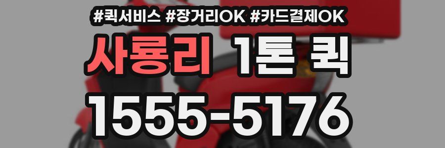 사룡리 1톤 퀵