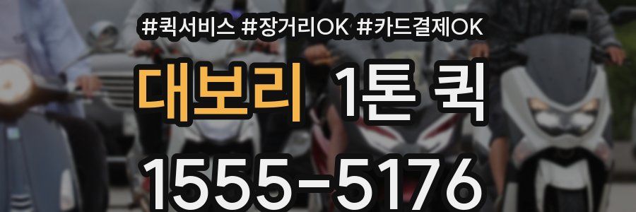 대보리 1톤 퀵
