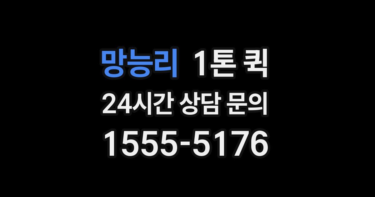 망능리 1톤 퀵