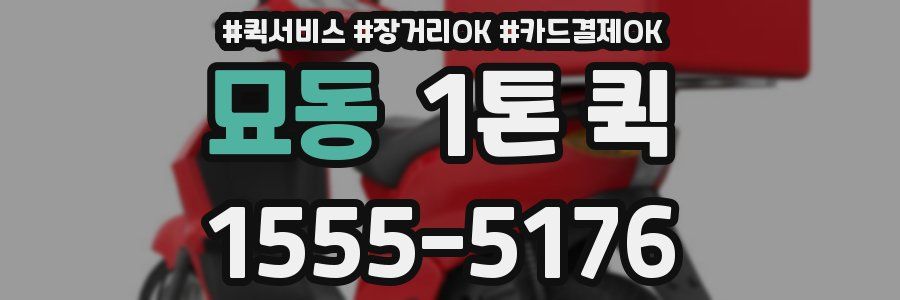 묘동 1톤 퀵