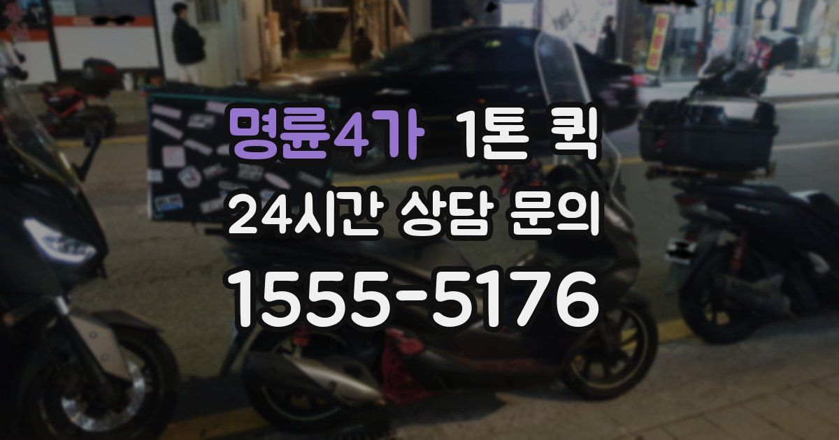 명륜4가 1톤 퀵
