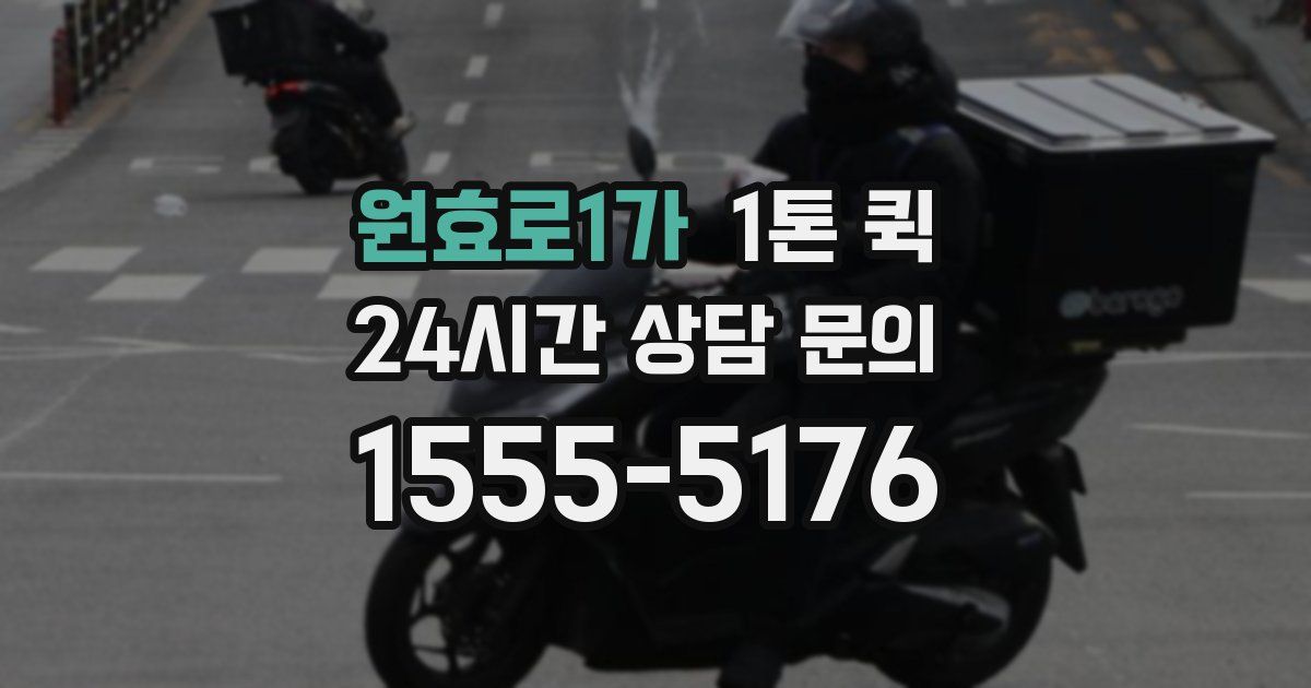 원효로1가 1톤 퀵