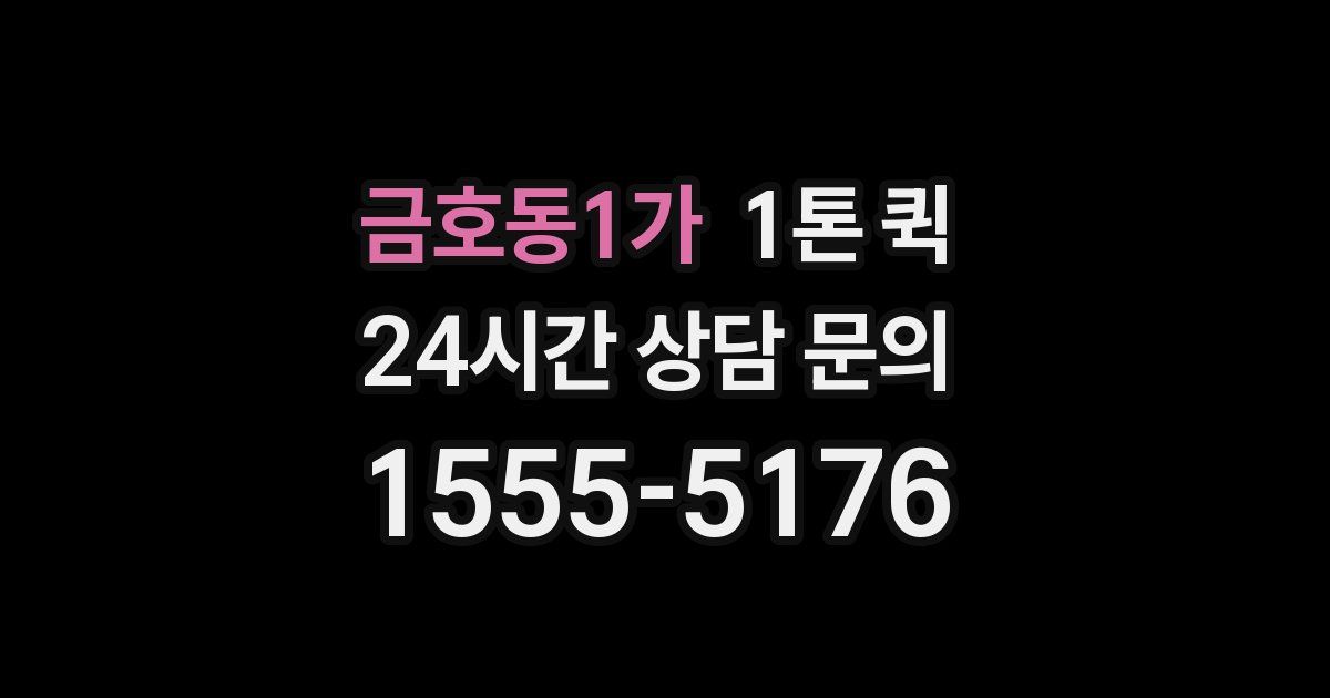 금호동1가 1톤 퀵