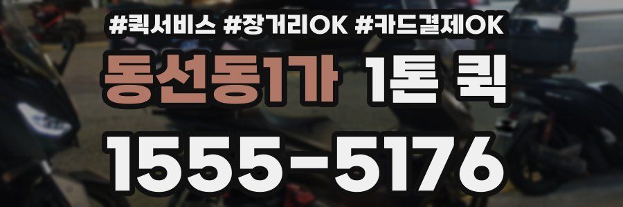 동선동1가 1톤 퀵