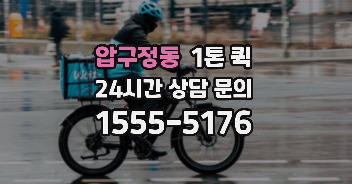 압구정동 1톤 퀵