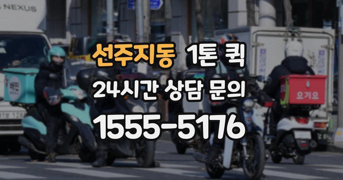 선주지동 1톤 퀵