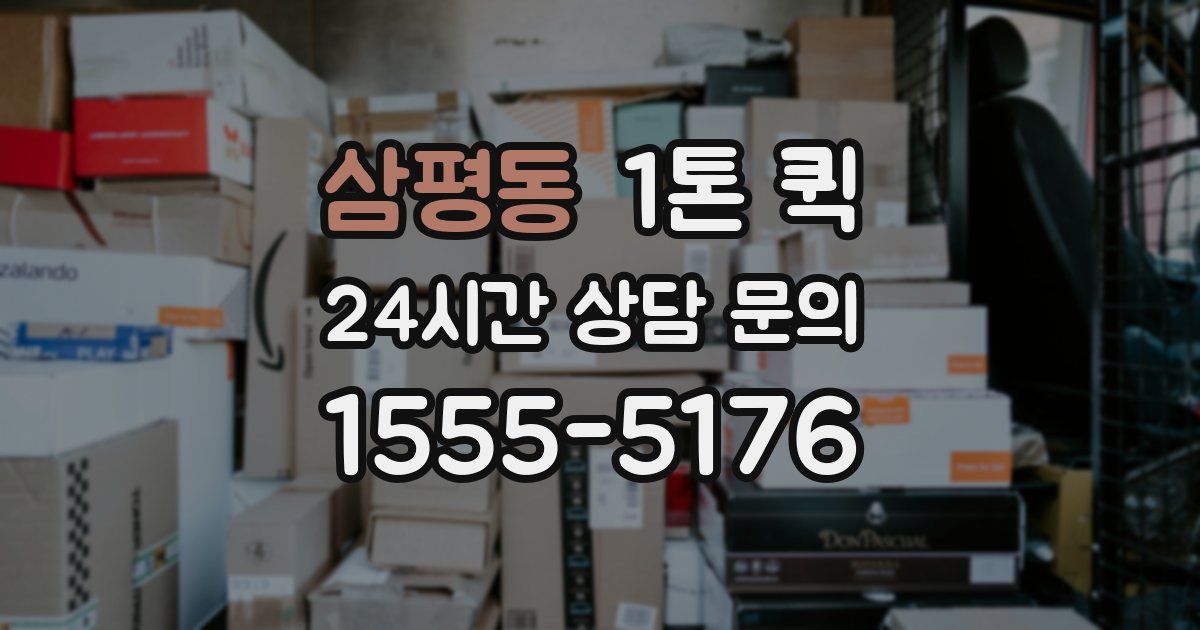 삼평동 1톤 퀵