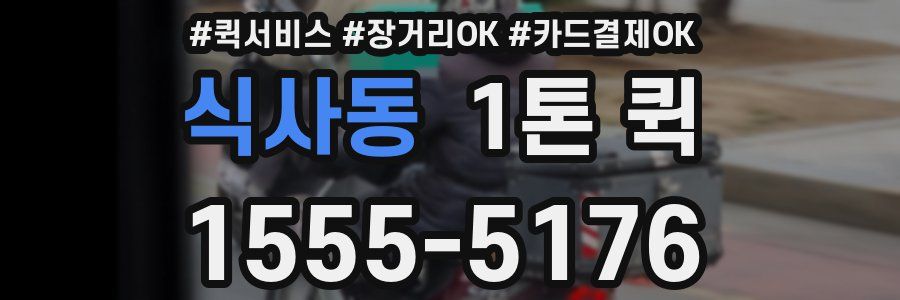 식사동 1톤 퀵