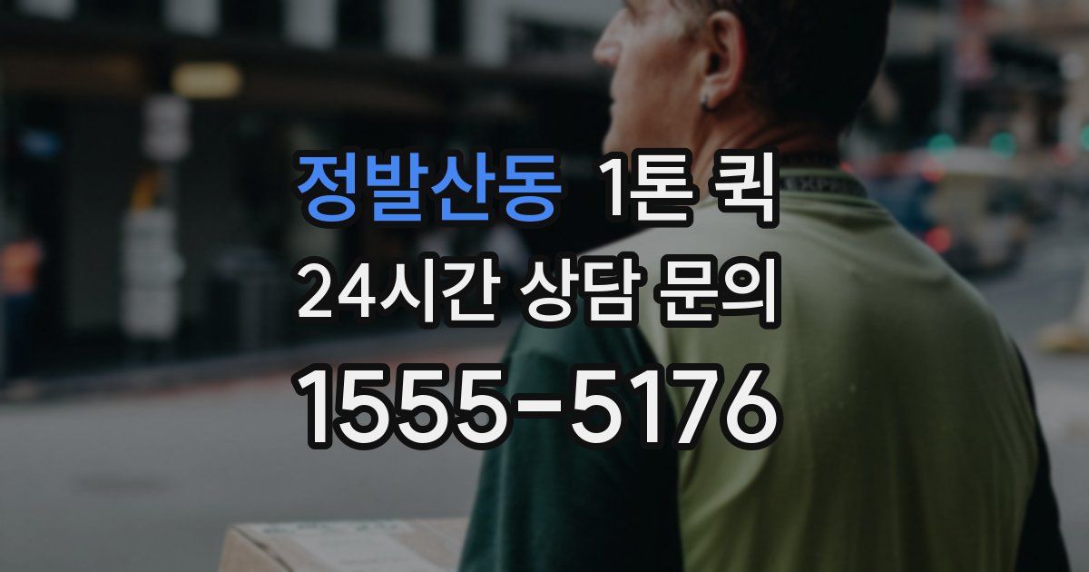정발산동 1톤 퀵