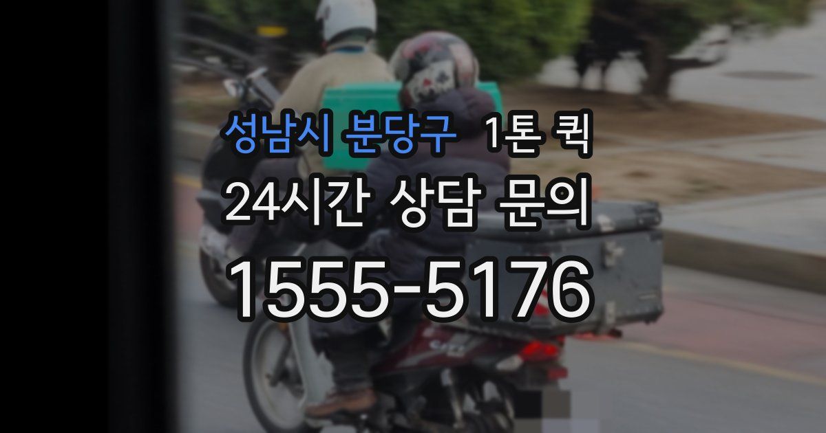 성남시 분당구 1톤 퀵