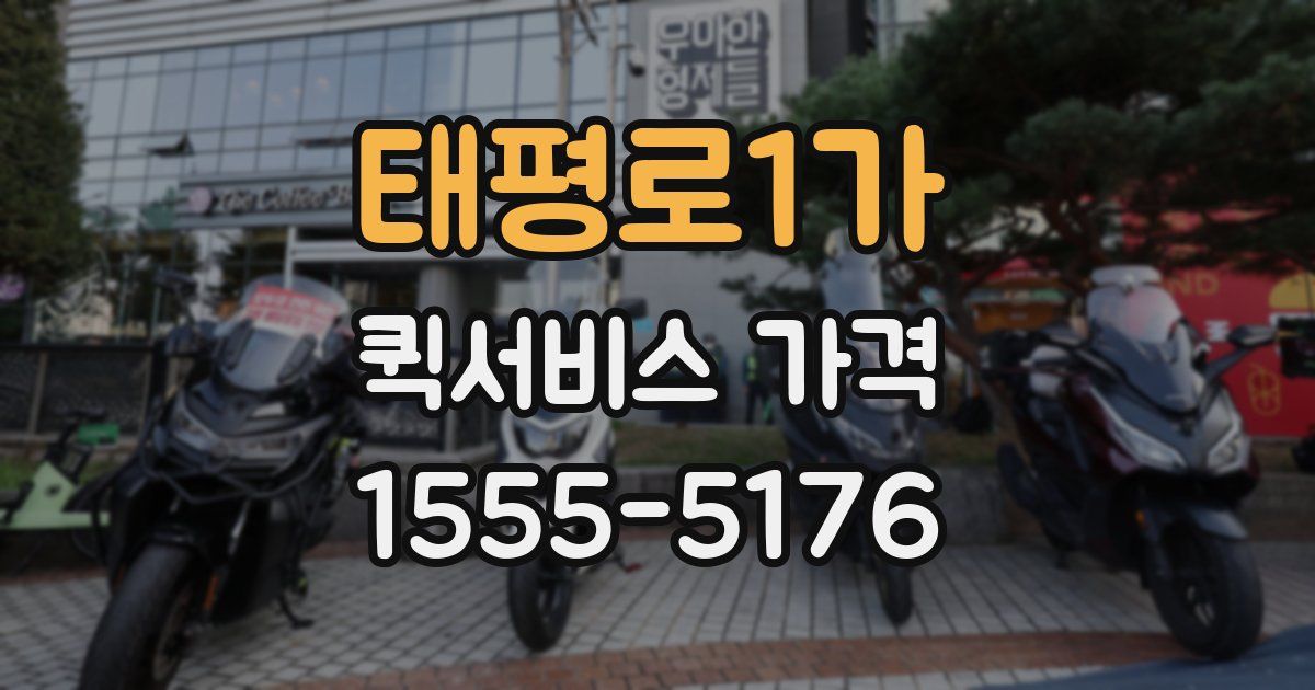 태평로1가 퀵서비스 가격