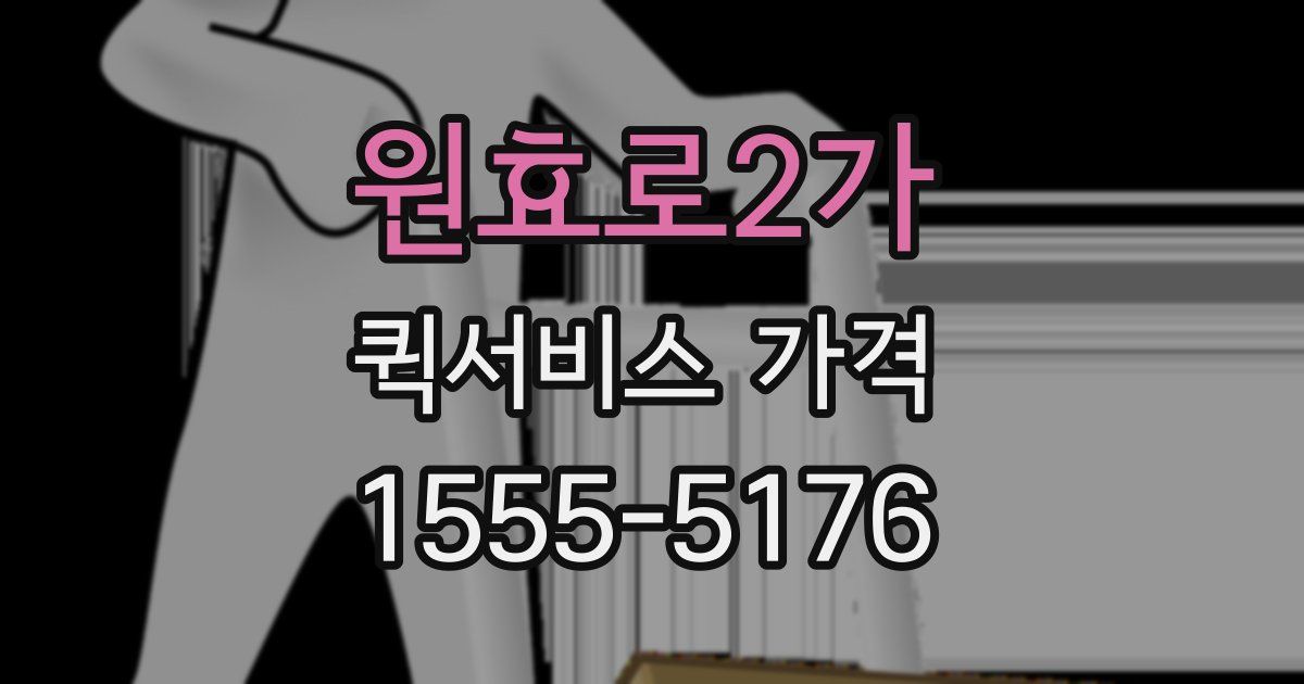 원효로2가 퀵서비스 가격
