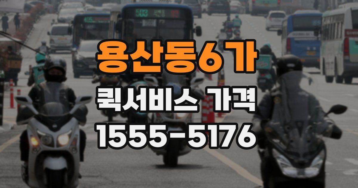 용산동6가 퀵서비스 가격