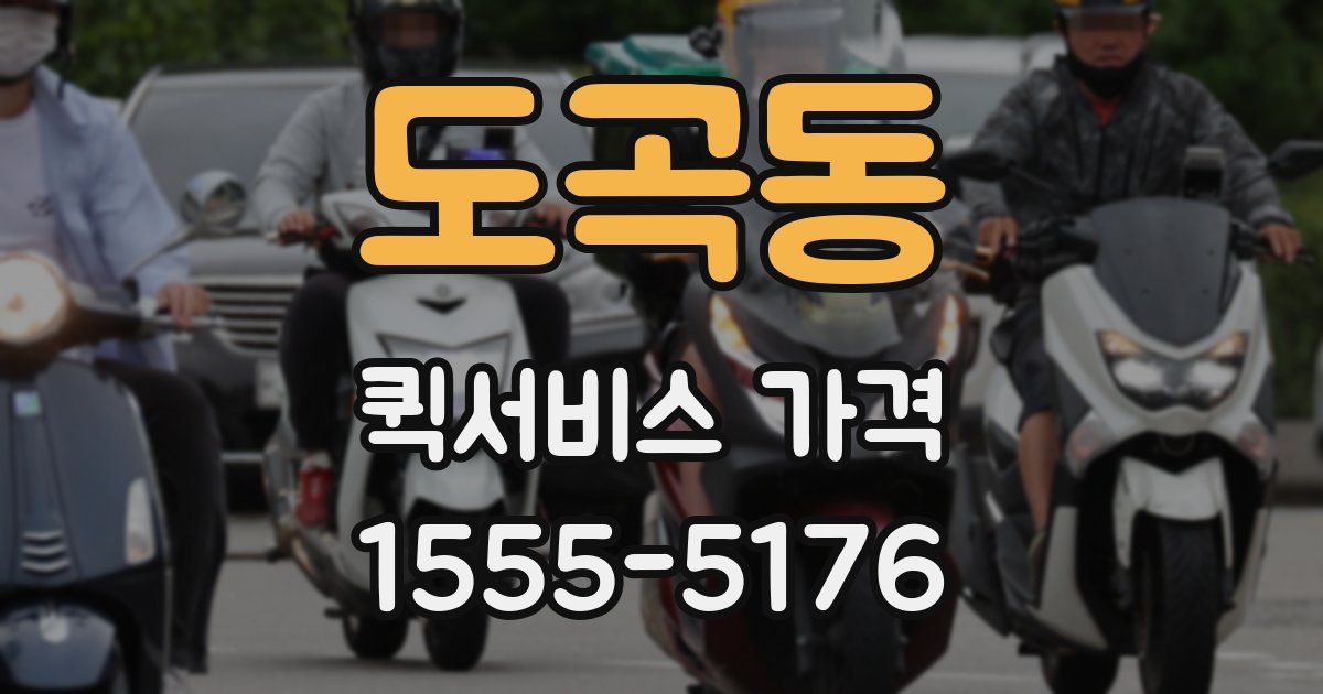 도곡동 퀵서비스 가격