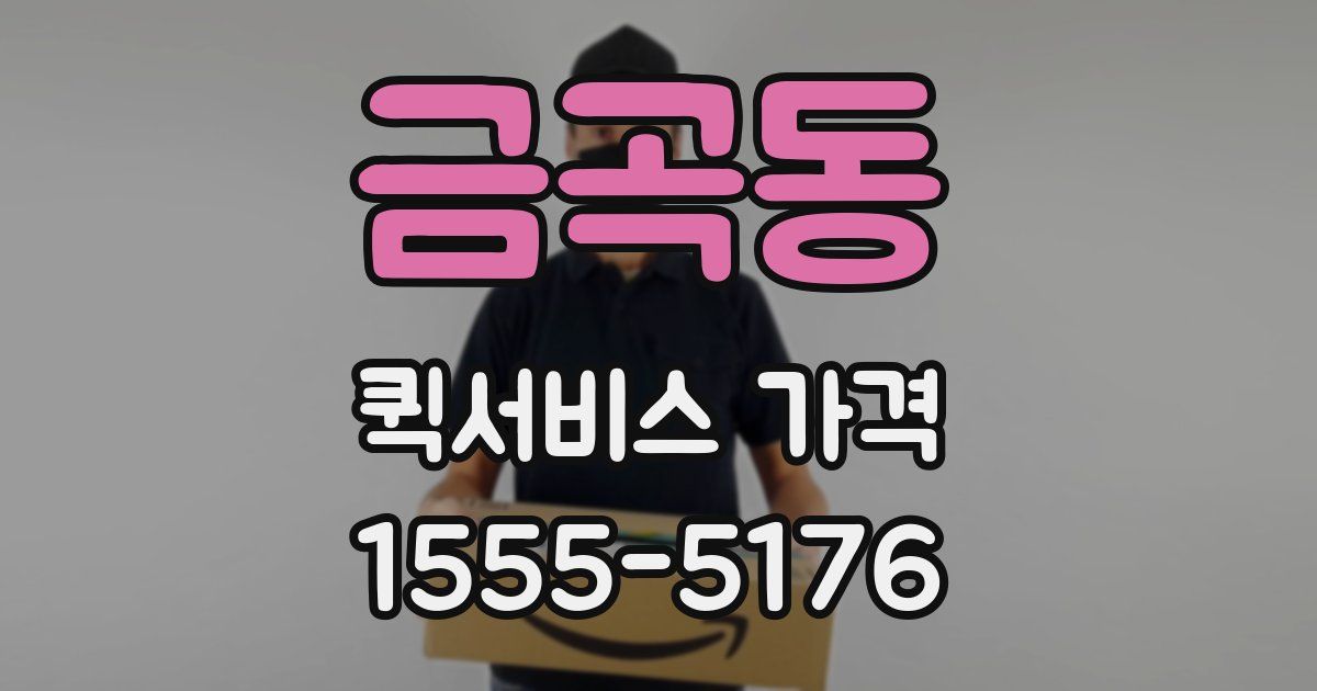 금곡동 퀵서비스 가격