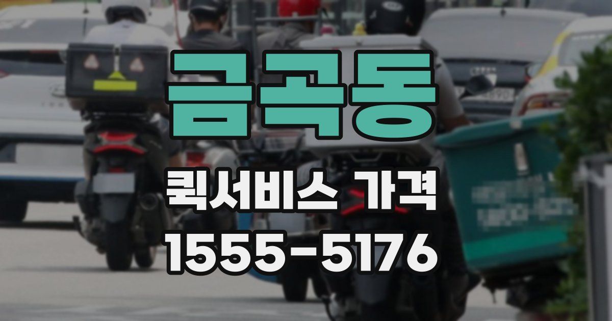 금곡동 퀵서비스 가격