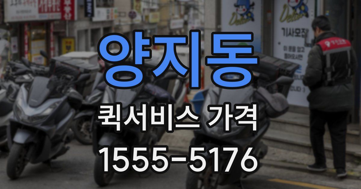 양지동 퀵서비스 가격