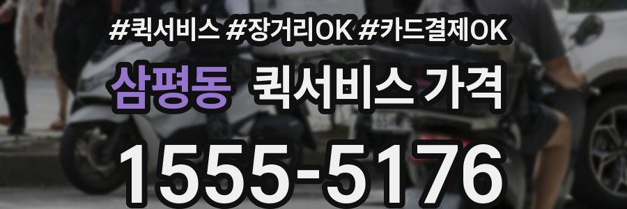 삼평동 퀵서비스 가격