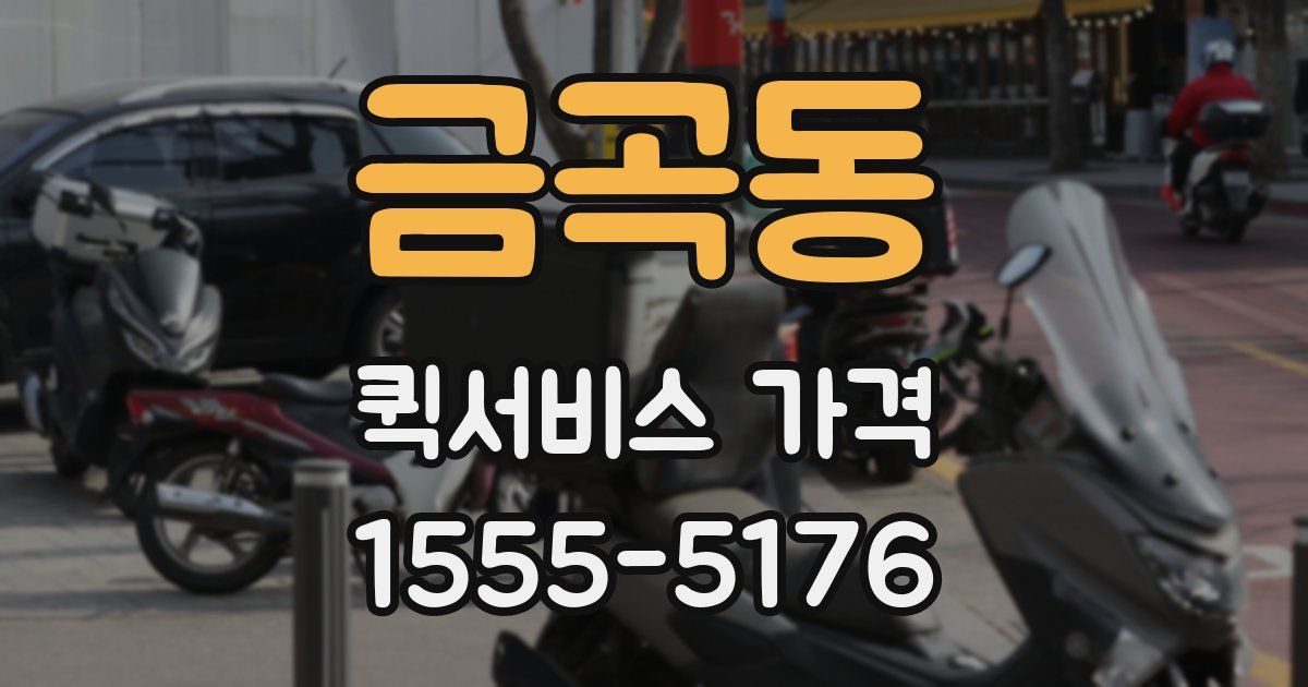 금곡동 퀵서비스 가격