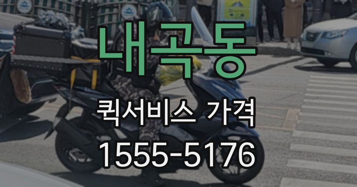 내곡동 퀵서비스 가격