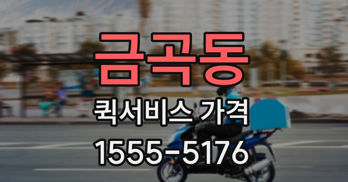 금곡동 퀵서비스 가격