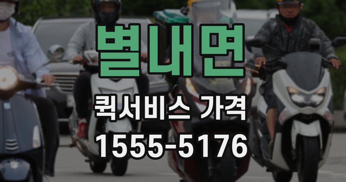 별내면 퀵서비스 가격