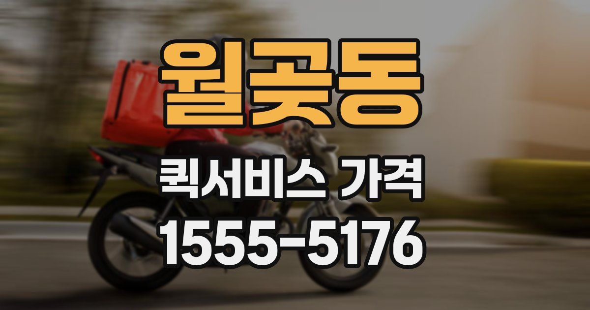 월곶동 퀵서비스 가격