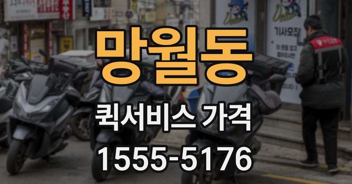 망월동 퀵서비스 가격