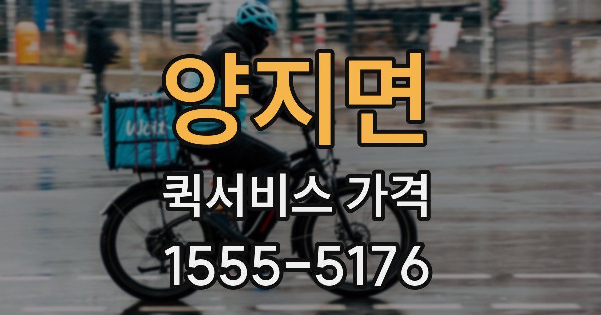 양지면 퀵서비스 가격