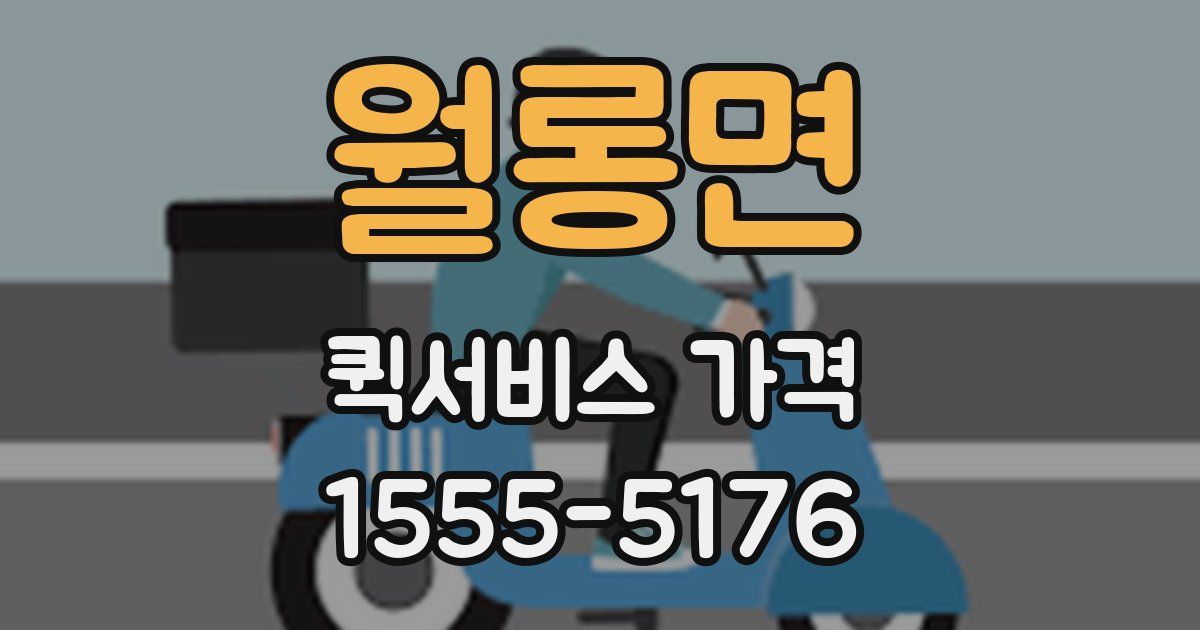 월롱면 퀵서비스 가격