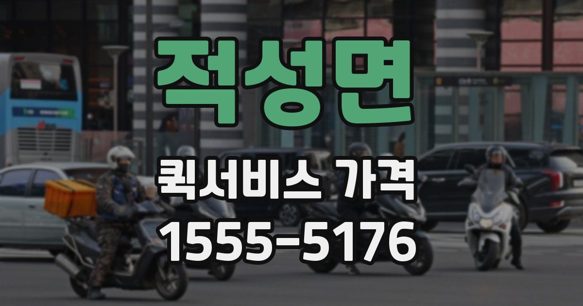 적성면 퀵서비스 가격