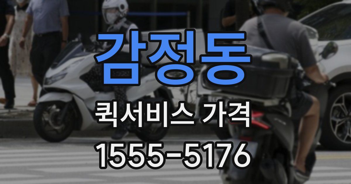 감정동 퀵서비스 가격