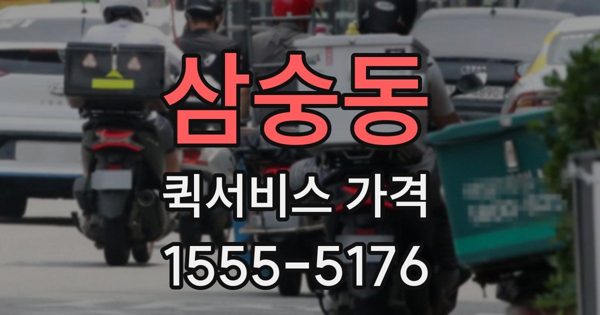 삼숭동 퀵서비스 가격