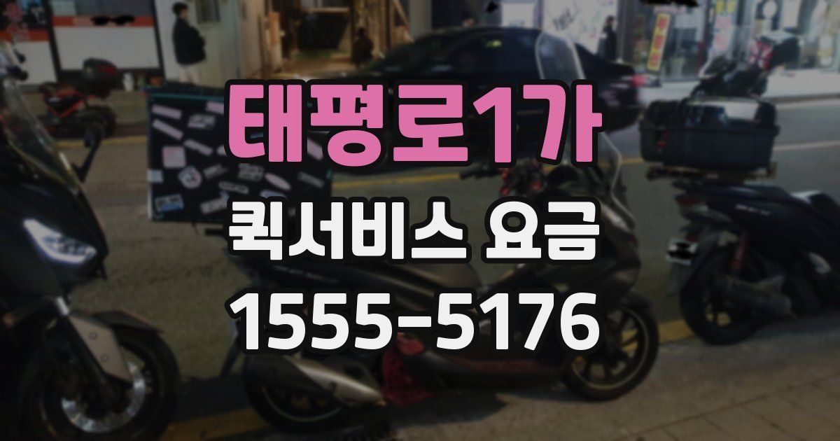 태평로1가 퀵서비스 요금