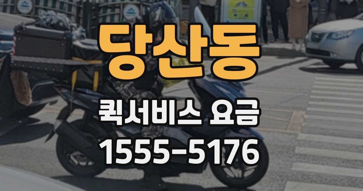 당산동 퀵서비스 요금