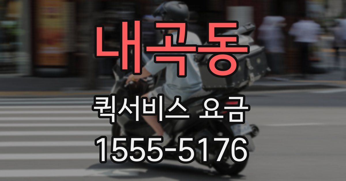 내곡동 퀵서비스 요금