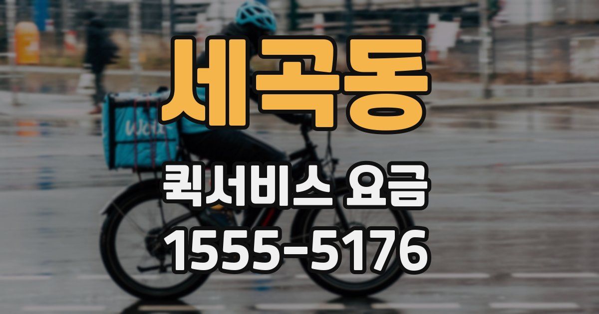 세곡동 퀵서비스 요금