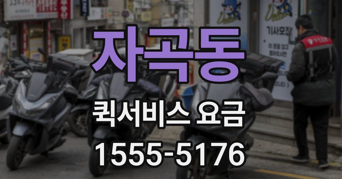 자곡동 퀵서비스 요금