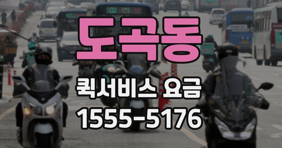 도곡동 퀵서비스 요금