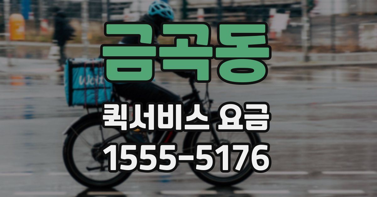 금곡동 퀵서비스 요금